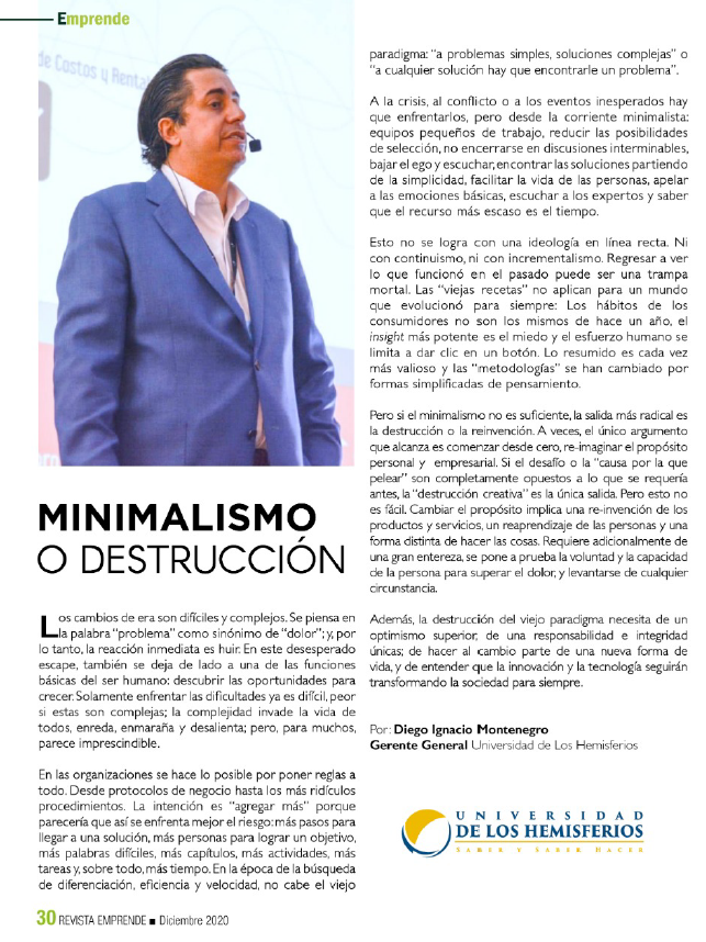 Minimalismo o Destrucción